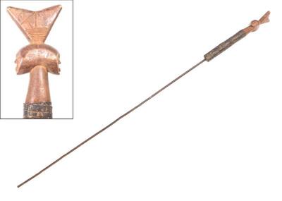 Lot 571 songye wood metal staff