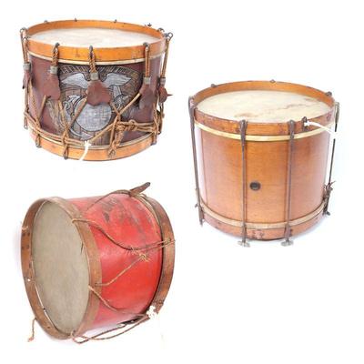 Lot 353 three early american drums
