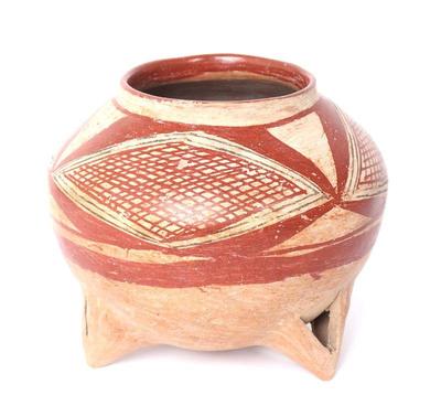 Lot 319 chupicuaro polychrome tripod ritual bowl 400 100 bc