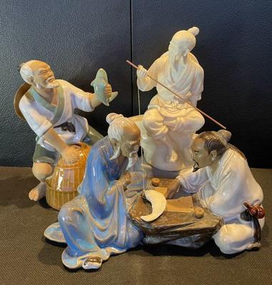 Mud Men Decorative Chinese Pottery Figurines * Fisherman Figurine
