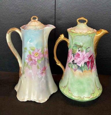 Antique Haviland * Austrian Porcelain Lidded Pitchers
