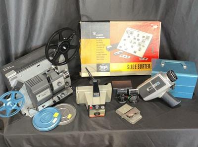 Vintage Bell & Howell 8mm Super 8 Projector * Vivitar Movie Camera * Splicer * Land Camera
