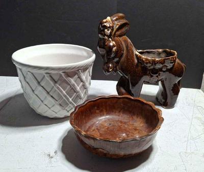 Haeger Planter* Covina Planter Bowl* USA Made Burro Planter

