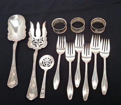 Silverplated Serving And Dining Utensils * Napkin Holders

