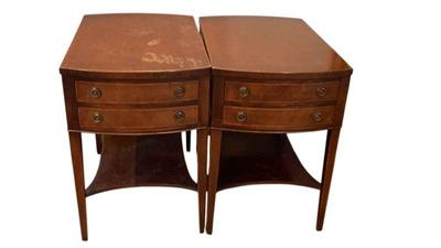2 Antique Side Tables * Nightstands * 2 Drawers Each
