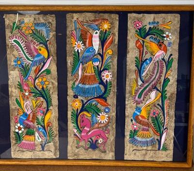 Colorful Bird Motif Artwork
