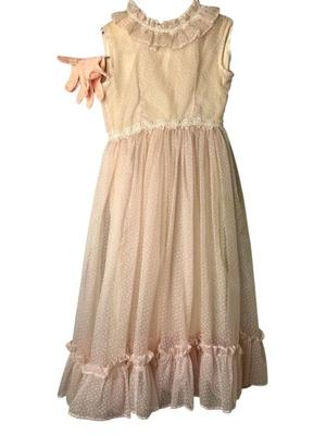 Vintage Child Size Dress * Matching Gloves *
