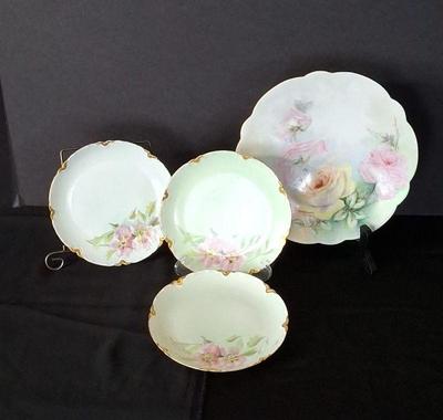 3 Haviland France Floral Plates * 1 Dinner Plate Limoges Floral
