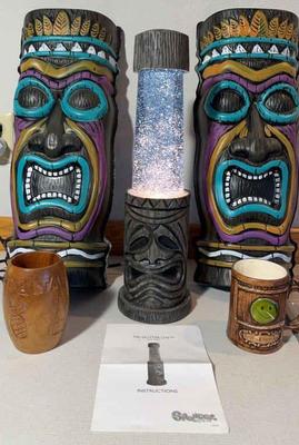 Tiki Glitter Light * Tiki Mugs * Decorations * Masks plastic
