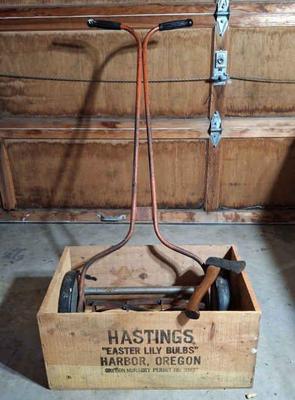 Vintage Push Mower* Wood Crate Included
