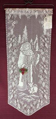 Lace wall hanging father christmas”