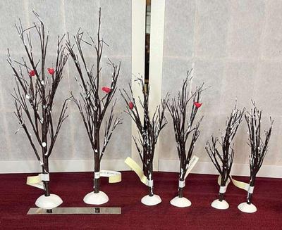 Dept 56 village bare branch trees” set of 6