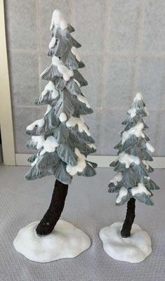 Dept 56 flocked pine trees