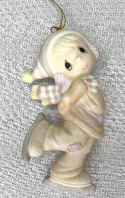 Precious moments 1982 ornament dropping in for christmas