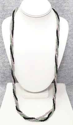 Lucoral co multistrand bead necklace