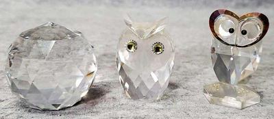 Swarovski crystal owls sphere
