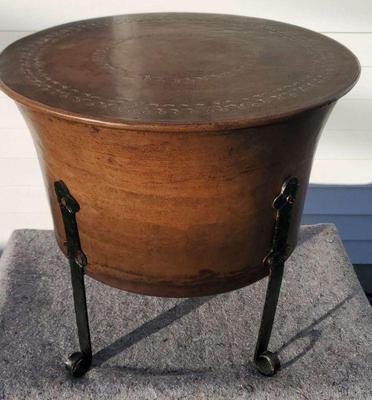 Copper end table