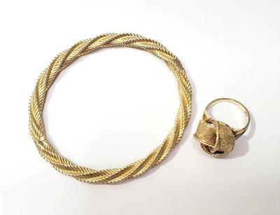 14k gold bracelet and ring
