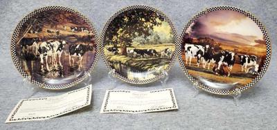 Danbury mint cows farmstead reflections collectors plates lot c