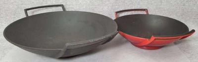 Le creuset cast iron woks