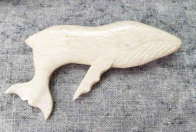 Artisan sperm whale pin