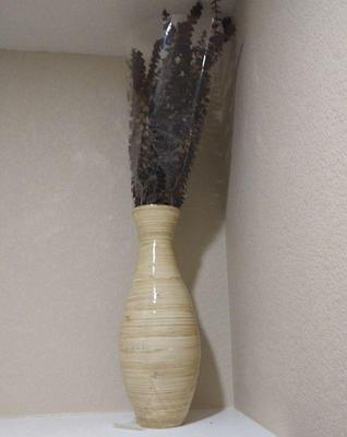 Bamboo vase eucalyptus