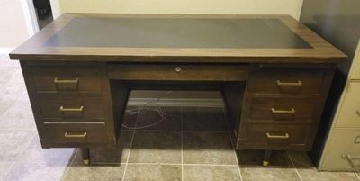 Vintage wood laminate office desk