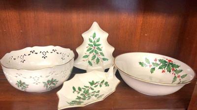 Lenox holiday serving pieces christmas china