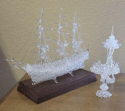 Hand spun glass art
