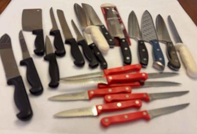 Variety of kitchen knives