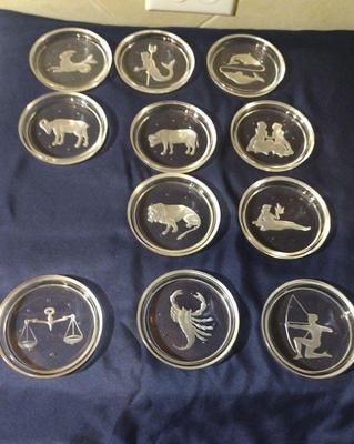 Vintage vsl zodiac coasters