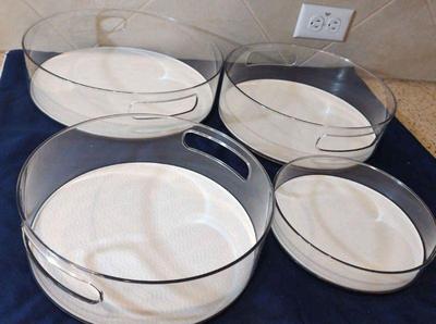 Lazy susan style plastic storage