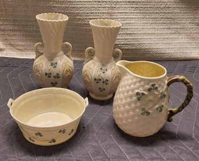 Belleek irish porcelain shamrock collectables