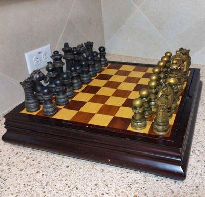 Chessbackgammon set