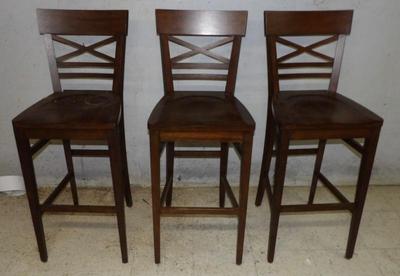 Three Contemporary Bar Height Chairs