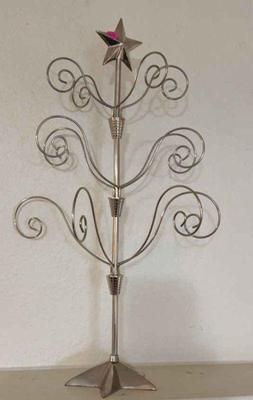 Metal tree ornamentchristmas card holder