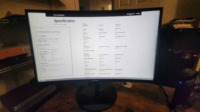 Samsung cf390 curved monitor