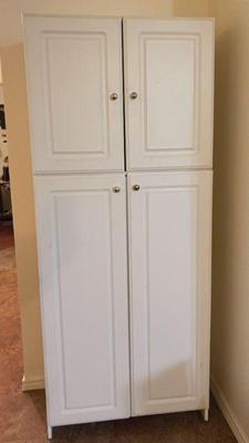 White storage cabinet