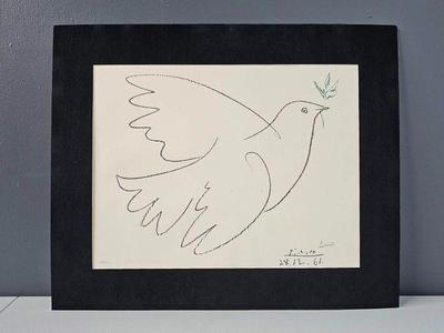 Pencil signed Picasso