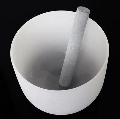 Lot 204 snow white all crystal singing bowl wwand