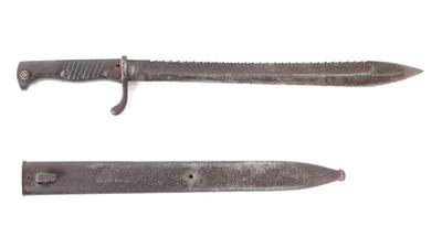 Lot 17 imperial german butcher blade sawback bayonet m1898