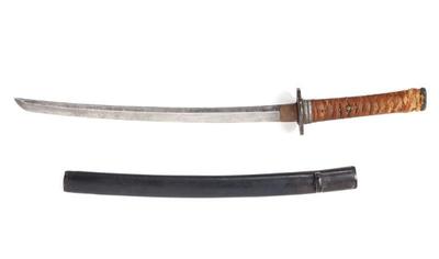 Lot 50 large wakizashi sword w scabbard koto period
