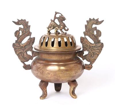 Lot 269 20th century copper chinese censer