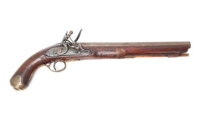 Lot 104 english flintlock pistol regimental marked