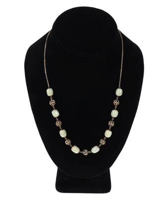 Lot 153 lovely sterling silver jade necklace