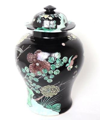 Lot 277 chinese black glazed ginger jar