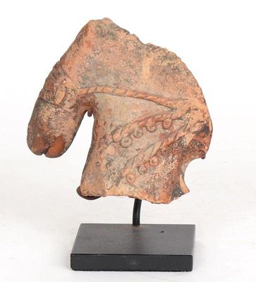 Lot 324 ancient terracotta horse head probably nepal