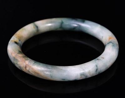 Lot 157 beautiful chinese mottled jade bangle bracelet