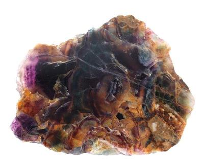 Lot 197 stunning rainbow fluorite slab with stand