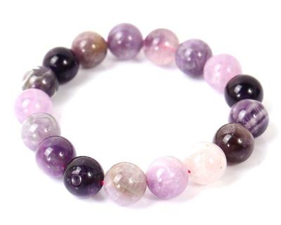 Lot 141 wonderful natural amethyst beaded bracelet